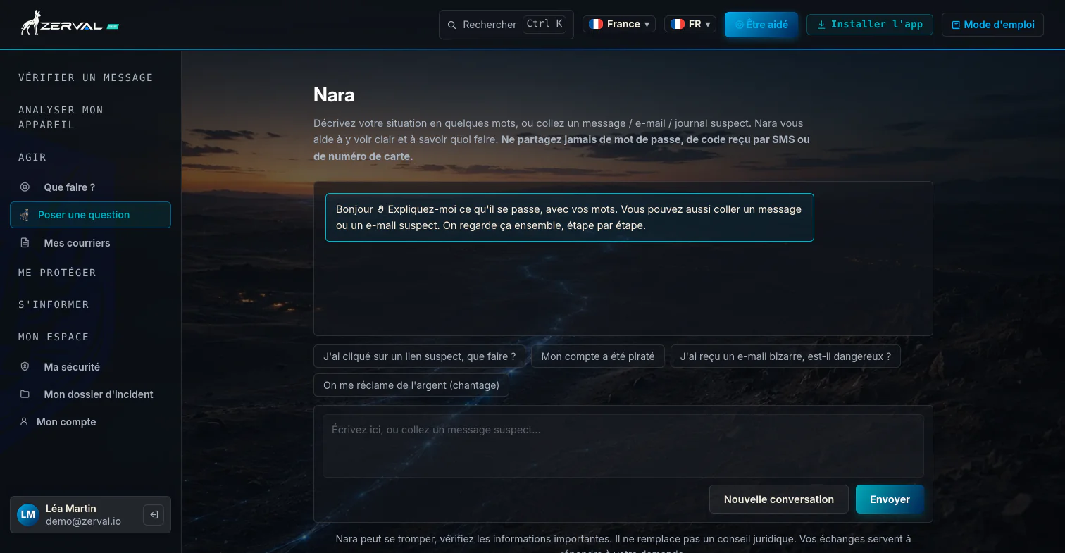 L’assistant NARA de Galyct Perso vous répond en langage clair, étape par étape.